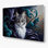 Cats Foldex, art mural gris en métal