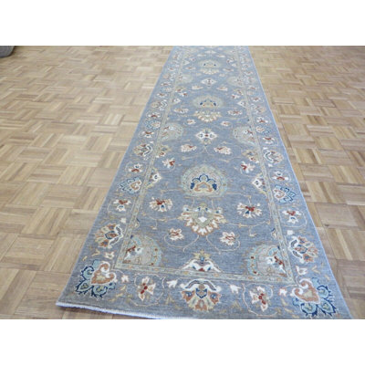 One-of-a-Kind 3' X 12'2" Runner Wool Area Rug in Gray