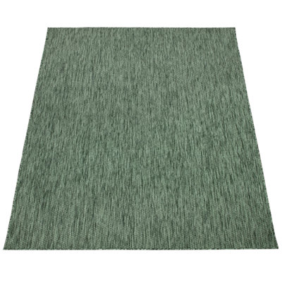 Tapis intérieur / extérieur bleu tissé à plat Iyana