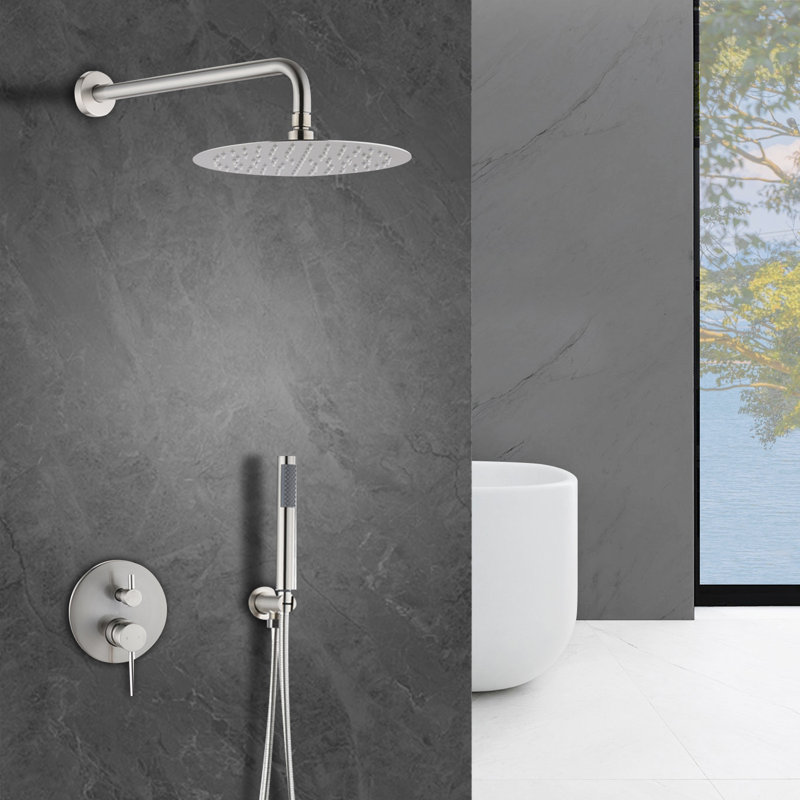 Wall Mounted Shower Only Faucet, Brushed Nickel