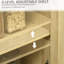 Boho Sideboard Buffet Cabinet with Rattan Doors, Natural