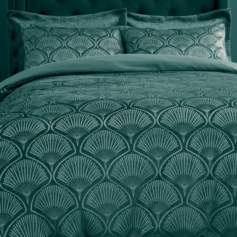 Art Deco Pearl Duvet Cover Set, Super King Duvet Cover + 2 Standard Pillowcases