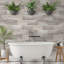 Carreau décoratif décoratif aspect bois en PVC 12 po x 12,4 po-98224759