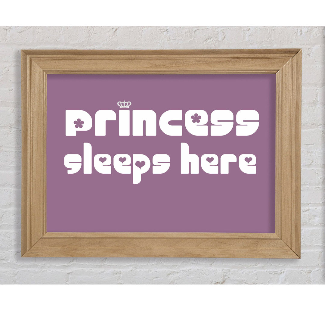 Princess Sleeps 2 Dusty Pink - Einzelner Bilderrahmen Kunstdrucke