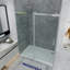 Opoc Mirage MCOCOD Porte de douche coulissante simple sans cadre à fermeture en douceur de 46 à 48,75 po x H 76 po avec verre transparent de 3/8 po (10 mm)-116403497