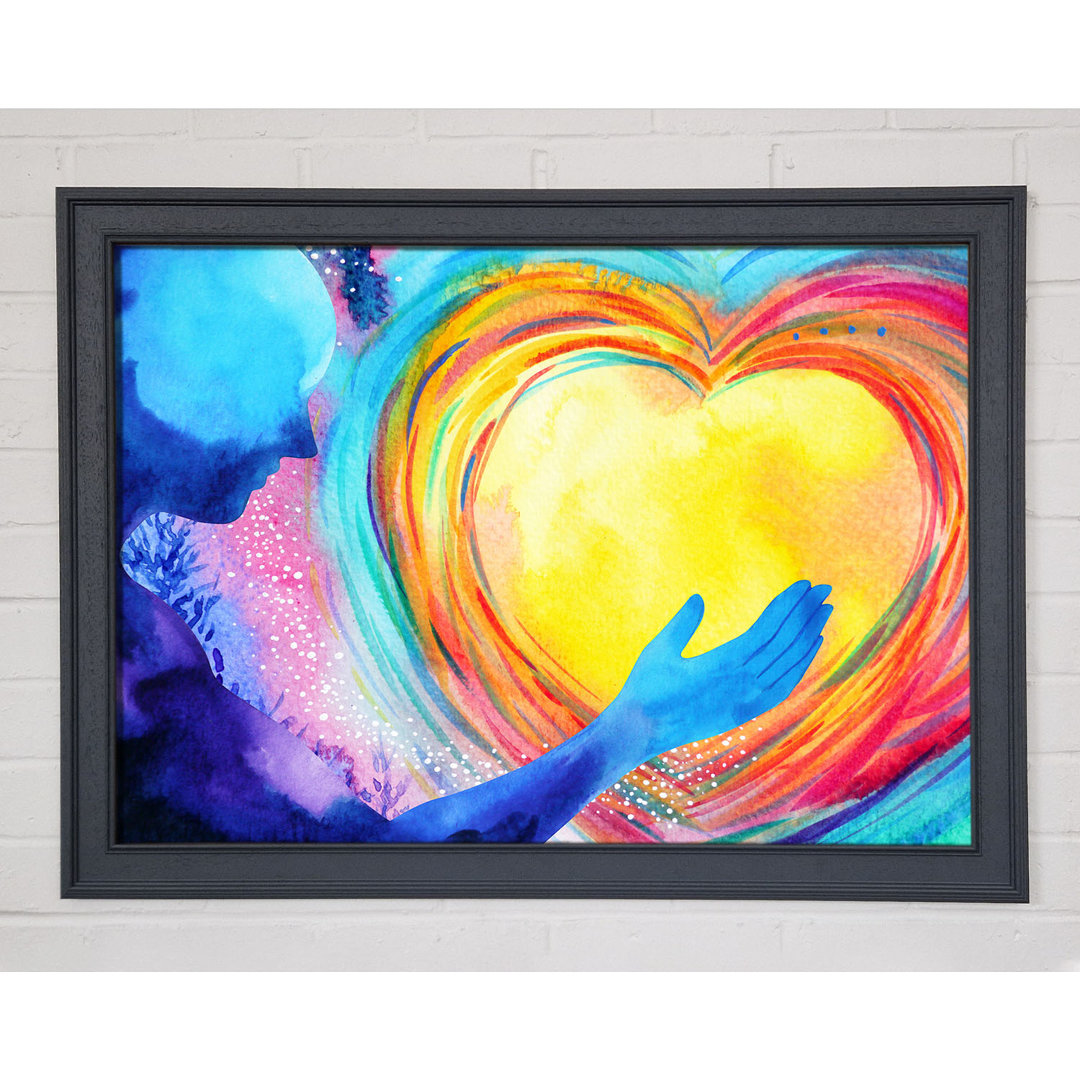 Aquarell Warming Heart Gerahmter Druck