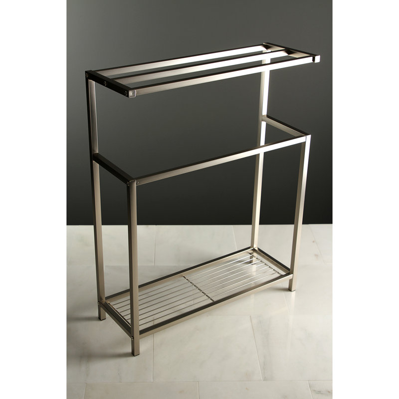 Porte-serviettes sur pied Kingston Brass Edenscape, Nickel brossé