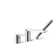 Parallel Single Handle Deck Mount Bath Faucet with Handshower