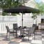 Steel Patio Dining Set Table,