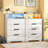 Denist 4 - Drawer Dresser with LED Light and Power Outlet for Bedroom