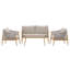 282cm Wide Straight Patio Sofa with Cushions