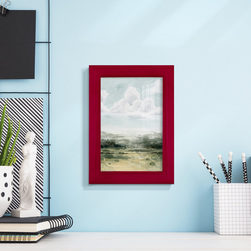 Valley Highlight II - reproduction de cadre photo unique, Rouge, H 9 po x l 7 po x P 1 po