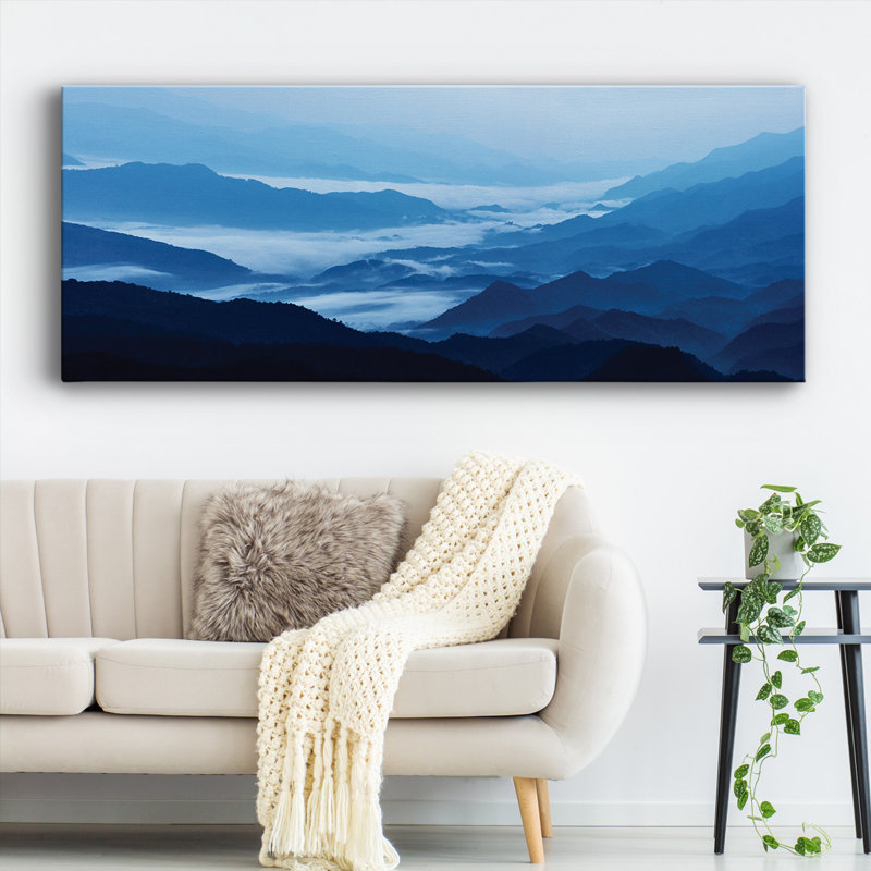 «Misty Mountains XIII» sur toile, H 12 po x l 30 po x P 1,5 po