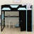 Multifunctional Wooden Loft Bed Featuring Desk, Wardrobe, Shelves, USB & RGB Lighting-1407355976