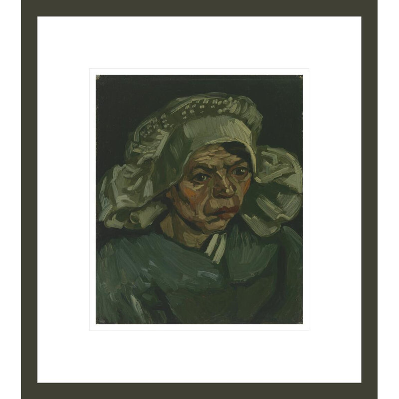 Tête de femme par Vincent van Gogh, impression giclée encadrée, H 15,37 po x l 13,75 po