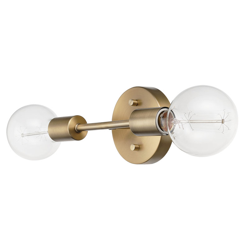 Alexandria 10'' Brass 2-Light Dimmable Vanity Light