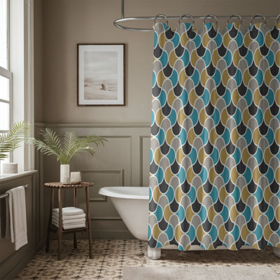 Motif bleu - Rideau de douche Premium