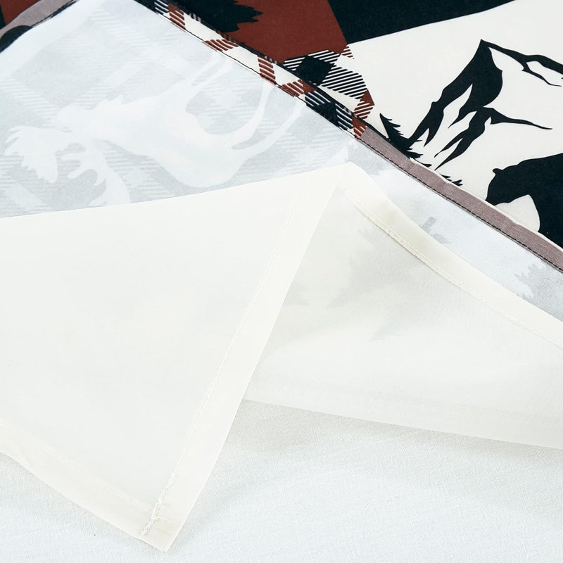 Microfiber Semi Sheer Curtain Pair