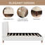 Lit plateforme tapissier Modern Ivory