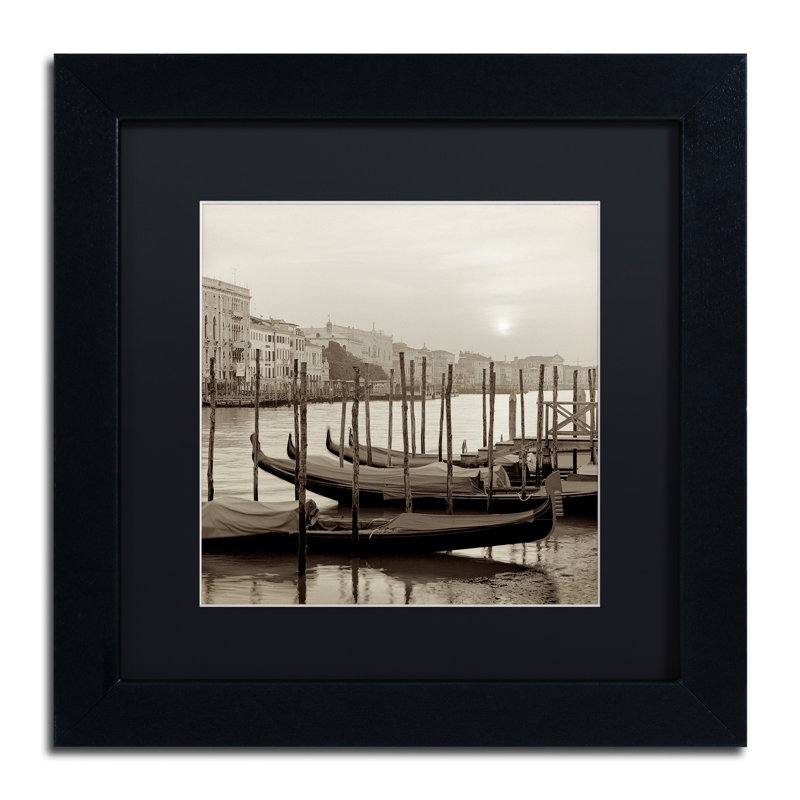 Alan Blaustein, reproduction photographique encadrée, "Venezia 11", H 11 po x l 14 po x P 0,5 po, Noir