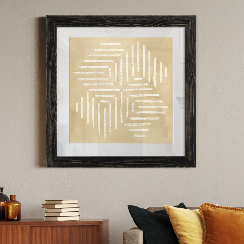 « Sand Stitch III », impression d’art graphique encadrée sur papier, H 31,5 po x l 31,5 po x P 1,5 po, Cadre noir