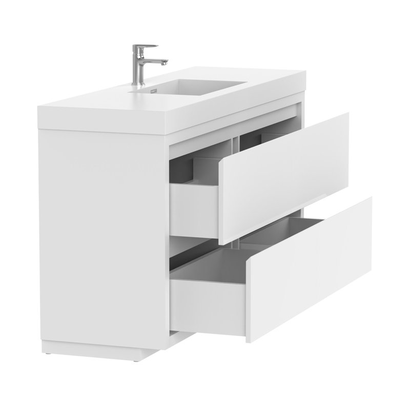 Vallee 48'' Single Bathroom Vanity with Resin Top