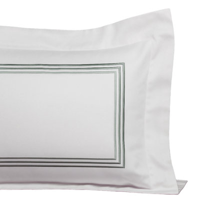 FIRENZE BOUDOIR PILLOW  WHITE/GREY