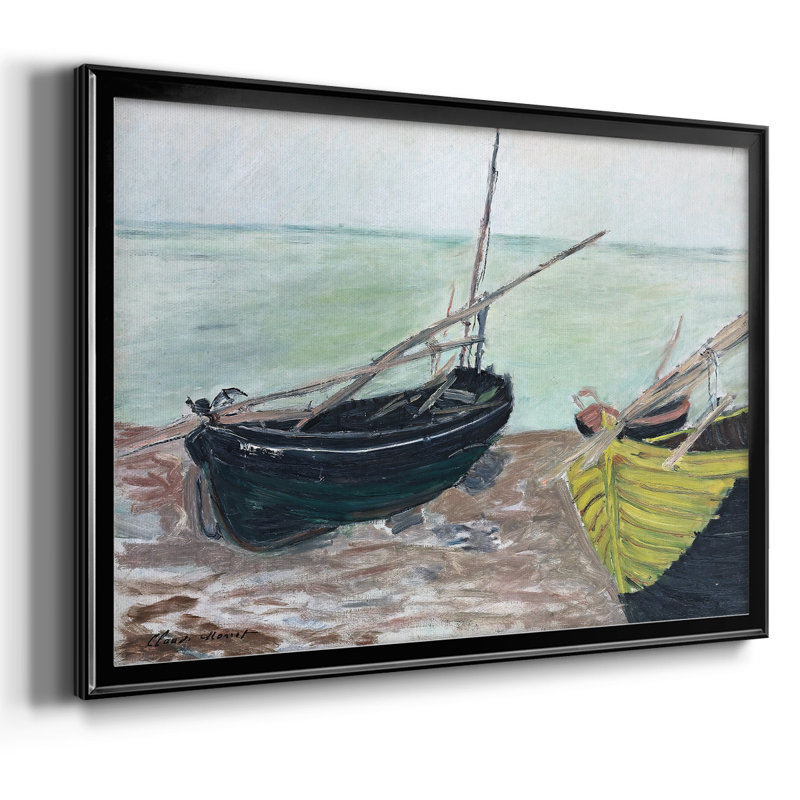 Bateaux sur la plage, 1885, H 18 po x l 26 po x P 1,5 po, Noir