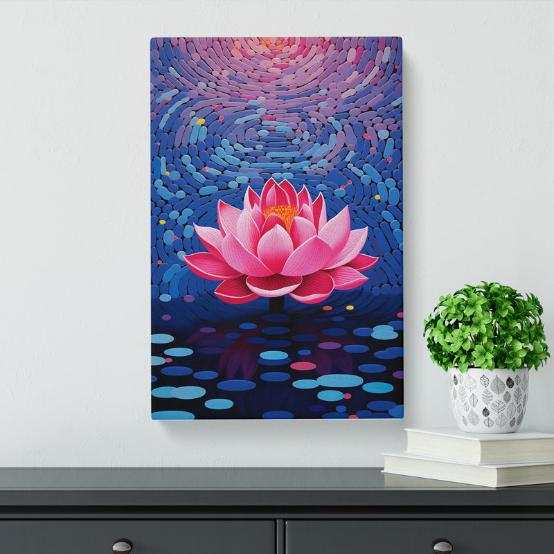 Lotus Flower Op - Print, 76cm H x 50cm W x 3cm D