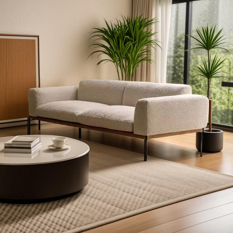 Wabi-sabi Solid Wood Retro Sofa