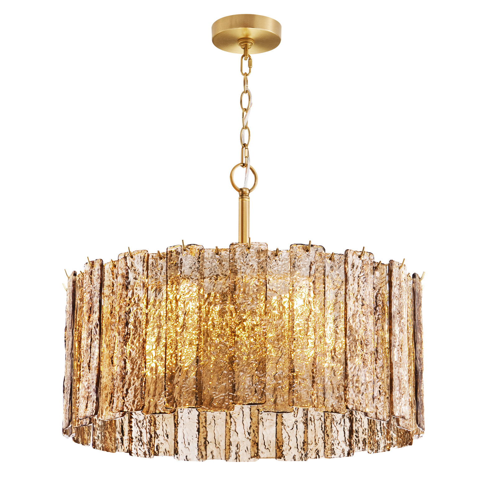 24" 8-lights Gold Elegant Round Chandelier Ceiling Light
