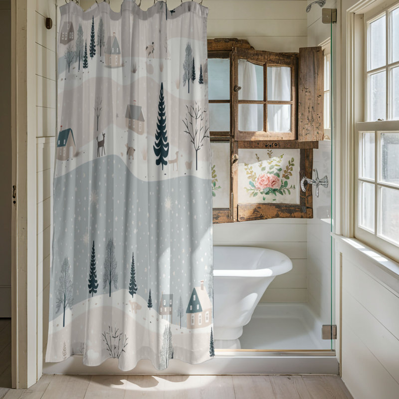 Snow Noel - Premium Shower Curtain, 74" H x 71" W