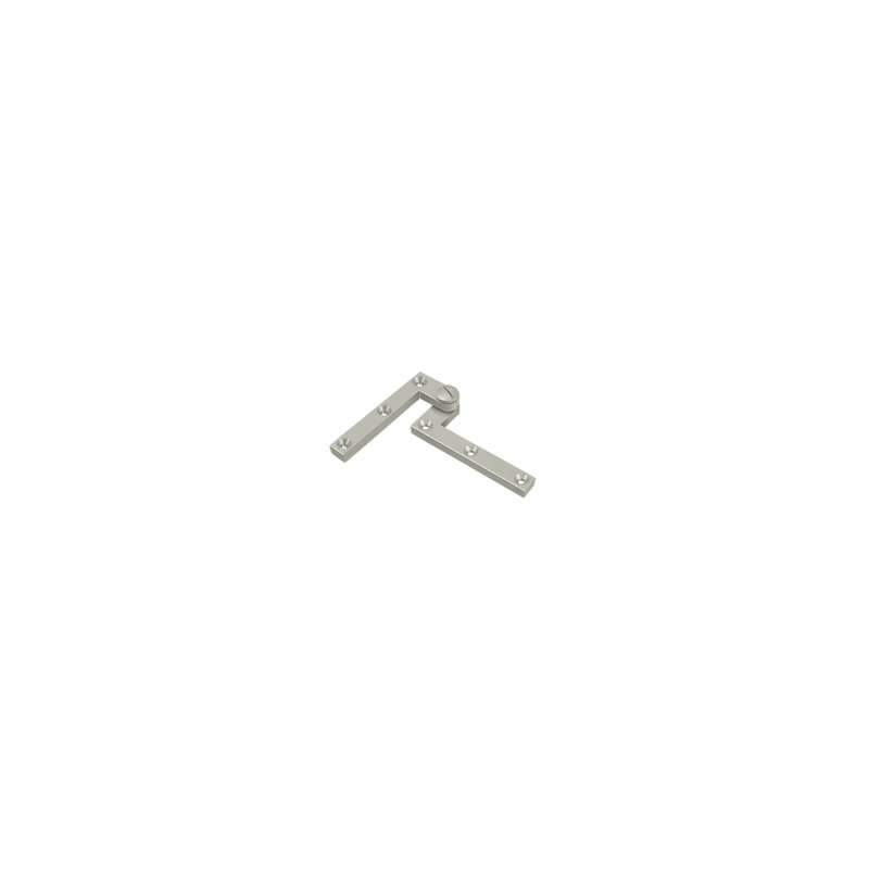 Deltana PH60U15A 4-3/8" x 5/8" x 1-7/8" Hinge in Antique Nickel Pair, Brushed Nickel