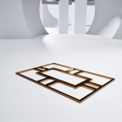 Hastings Decorative Fretwork Acrylic Wall Panels, Extra Small, 4 7/8"W x 7 3/8"H x 1/8"T, Bronze Mirror