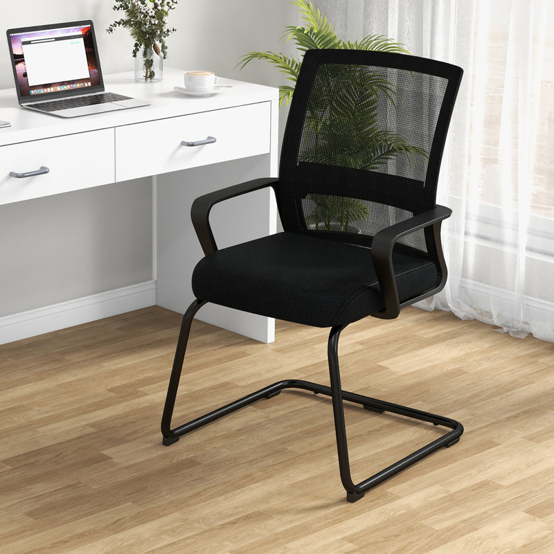Ensemble de 12 chaises de réception de conférence avec support lombaire et base luge Inbox Zero Office