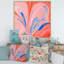 Orange et bleu liquide - Peinture sur toile-66800747-66800748