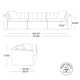 Augustine 122" 3 - Piece Modular Sofa
