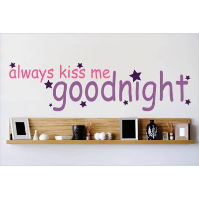 Décalcomanie murale toujours baisers me goodnight