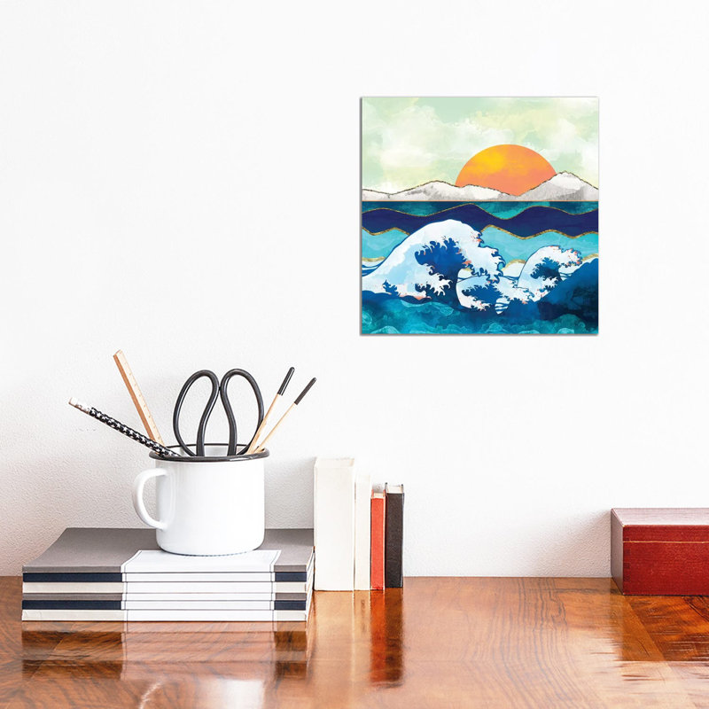 Stormy Waters by SpaceFrog Designs - Wrapped Canvas Painting, 30.48 cm H x 30.48 cm W