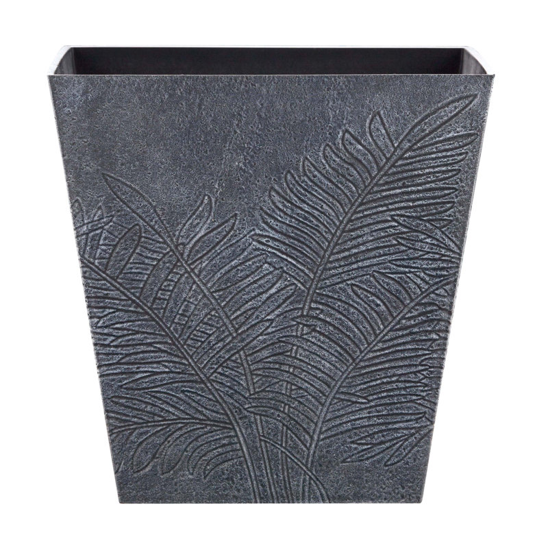 12" Fern Short Planter, Grey Finish