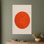 Toile imprimée élégante: art abstrait orange moderne, 1P, encadré noir