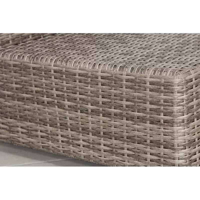 Ensemble de conversation élégant avec canapé en osier pour 4 personnes avec coussins moelleux - parfait pour les rassemblements en plein air