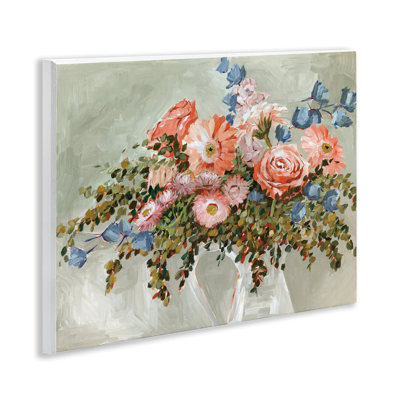 Plaque murale avec bouquet de roses assorties, design par Annie Quigley