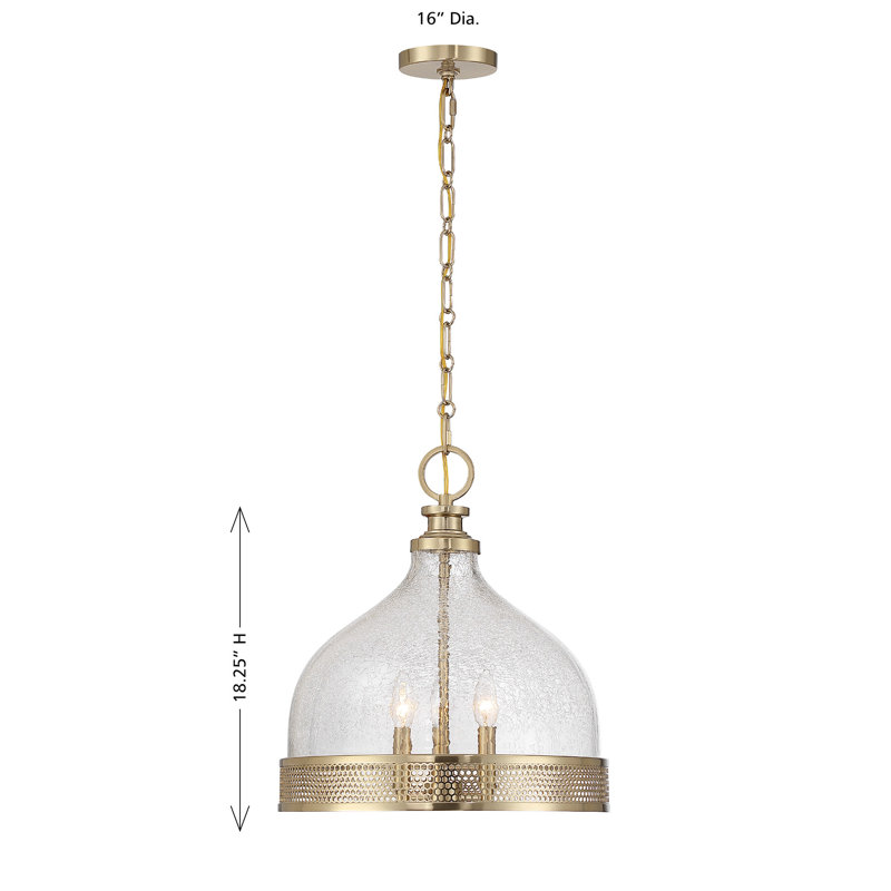 3 - Light Pendant, Noble Brass