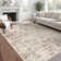 Machine Washable Rug Oriental Vintage Non-Slip Low Pile Rubber Backing Area Rug for Living Room Bedroom Kitchen Dining Room
