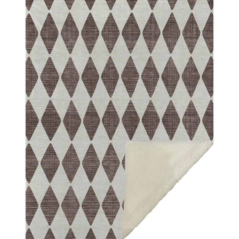 Jeté en sherpa Addison ASB578, Brun