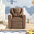 Kids Recliner Chair, Toddler Leather Sofa Lounge Chair With Armrest, Footrest, Headrest For 3-9 Years Old