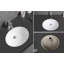 Lavabo de salle de bain ovale encastré en porcelaine vitreuse avec trop-plein