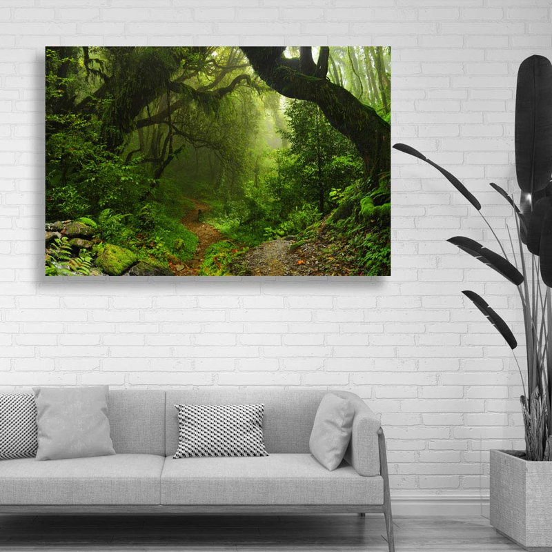 Paysage naturel «Deep Green Forest» sur, H 16 po x l 24 po