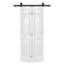 Porte de grange pliante en panneau de fibres à densité moyenne 6 panneaux 36 po x 84 po avec quincaillerie coulissante 36 po x 84 po-126023290
